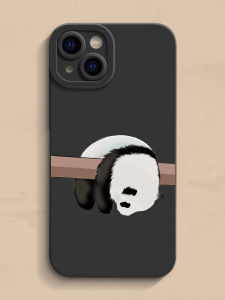 Lazy Panda Silicone Phone Case Full Protection for iPhone 17/16/15/14/13/12/11/X/XS/XR/8P/7/6S Creative Cartoon Personality