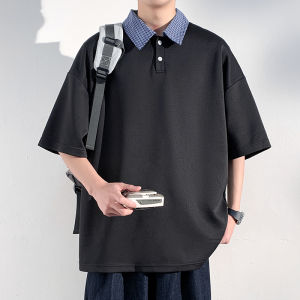 Warrior Grid Polo Shirt Short Sleeve Ice Silk Quick Dry Casual Top for Men Breathable Summer T-Shirt Fashionable Polyester Fiber