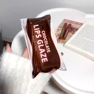 MAGIC CASA 5 Pcs Chocolate Lip Glaze Lipstick Matte Lip Matte Moisturizing Lip Gloss Lipstick Set Nonstick Cup Matte Lipstick Waterproof Velvet Lip Tint Set Long Lasting Wearing High Pigmentation Smudge-free Lip Glaze Liquid Lipstick Matte Make Up