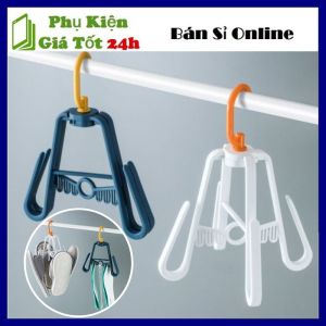 Móc Phơi Giày Dép 4 Chấu Xoay 360 Độ Xếp Gọn Tiện Lợi - Giá Treo Giày Dép 4 Nhánh Chất Liệu Nhựa PP Cao Cấp - Móc Phơi Đa Năng Mẫu Mới Nhanh Khô Móc Treo Đồ Đa Năng