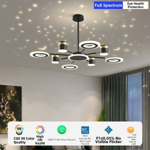 ZAGE | Dreamy Starry Sky Ceiling Light for Living Room and Bedroom 3 Color Changing Luxury Smart