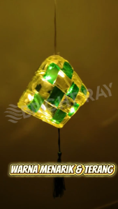 Lampu Tirai Ketupat Selamat Hari Raya Lampu Raya Aidilfitri Lampu Ketupat Ramadhan Eid Decoration Lights Lampu Lip Lap