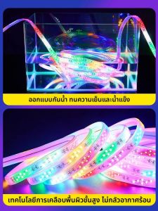 RUILUO | Multicolor Running Light Strip Outdoor Waterproof New Year Decorative Lights