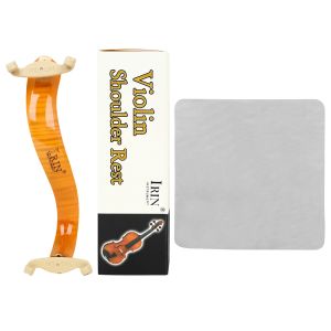 IRIN | IRIN 4/4 Violin Shoulder Rest Vintage Maple Shoulder Rest Relieves Shoulder Pressure Free Adjustment White Feet Violin Accessory