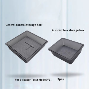 For 6-Seater Tesla Model YL Center Console Storage Box Model Y Juniper/Model 3 Highland Armrest Box Storage Box 2pcs