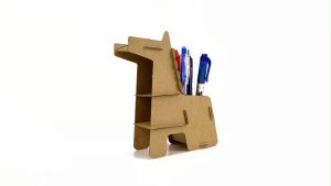 MFK03D - Đựng bút lắp ráp hình con ngựa đồ đựng bút hình thú bằng giấy carton siêu cứng
