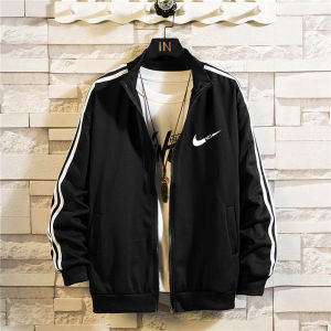 Trendy Mens Open Cardigan Sweatshirt Stand Collar Loose Versatile Spring Autumn Jacket Casual Sport Polyester Fiber