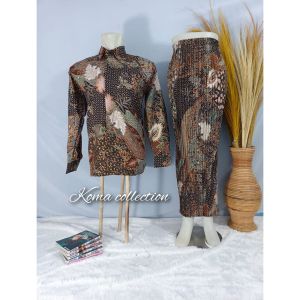 Batik Couple Kemeja dan Rok Plisket Cm Silver Couple Kemeja Kondangan Rok Plisket Set Couple Pasangan