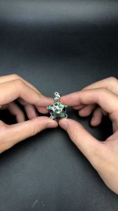 Mặt Dây Chuyền Nam Bạc Hiểu Minh MDN069 Kim Quy Khảm Trai Bảo Hành Vĩnh Viễn