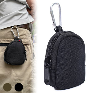 2PCS Outdoor Cycling Waist Bag Portable Coin Storage Keychain Zipper Pocket Tactical EDC Wallet Headphone Box