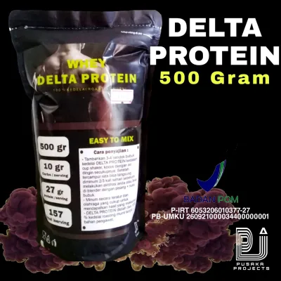 WHEY PROTEIN DELTA SUSU PROTEIN BUBUK KEDELAI MURNI (500gram)