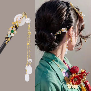 เครื่องประดับผมสไตล์จีนโบราณ ดอกไม้ไม้แฮนด์เมด ตกแต่งผมสไตล์จีนโบราณ ชุดฮันฟู่ เครื่องประดับผมแบบหมุนได้ 20-24.99 หยวน