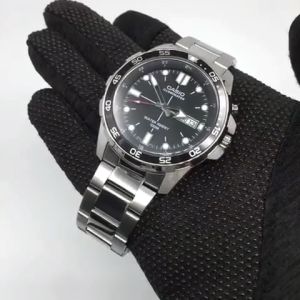 (2 Years Official Warranty) Original Edifice Chronograph Men Business Fashion Watch Shockproof and Waterproof Full Auto-Calendar Stainless Steel Mens Quartz Wrist Watches MTD-1079D-1AV