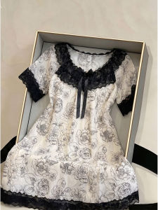 V.C.I | Padded Short Sleeve Summer New Princess Style Lace Plus Size Sleep Dress