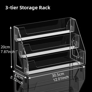 3/5-Layer CD Rack Album Display Rack Transparent Storage Rack for Records and Tapes Multifunctional Counter Display Rack