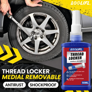 LOOLIFL Blue Liquid Thread Locker Medium Strength 10-50ML Removable Screw Locking Anti Rust Shockproof Bolt Nut Fastener Sealant