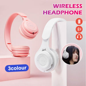 Head Phones Bluetooth Headset Wireless Earphones with Mic Support TF Card Stereo On-Ear Chargeable Headphones Headset Gaming For PC
