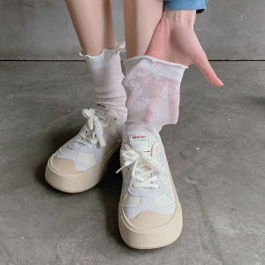 【♡Lovely girls house♡】Ladies Summer Thin White Lace Socks Casual Breathable Mesh JK Socks