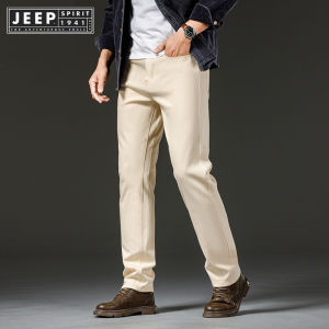 Jeep Spirit 1941 estd doanh nhân mới Quần jean nam giản dị thẳng co giãn thời trang màu xanh cổ điển đen quần denim công sở nam quần áo nhãn hiệu