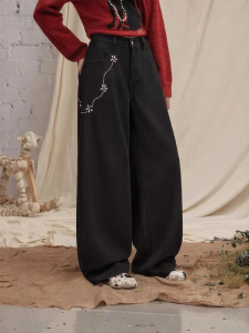 Unifree | Retro Loose Straight Wide Leg Pants