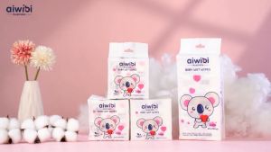 AIWIBI Premium Minipack Baby Wet Wipes 64 Sheets (8 small packs) Natural Green Tea Tisu Tissue Basah Bayi