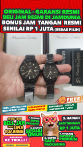 JAM TANGAN COUPLE ORIGINAL - JAM TANGAN ALEXANDRE CHRISTIE AC8681 AC 8681 CLASSIC STEEL CT - BLACK - STAINLESS STEEL - JD18 - JAM TANGAN PRIA JAM TANGAN WANITA + ALEXANDRE CHRISTIE 8681 AC8681 AC 8681 JAM TANGAN PASANGAN ALEXANDRE CHRISTIE ORIGINAL S003