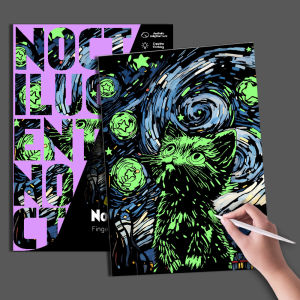 A3 Glow-in-the-dark Scratch-off Art Paper Creative DIY Night Scene Handcraft Gift Educational And Fun for All Ages