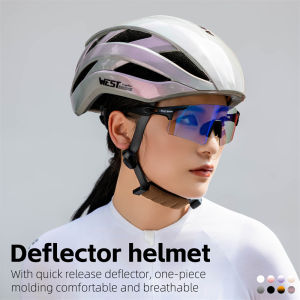 WEST BIKING Deflector Bicycle Helmet Sports Ultralight Aero Safely Cap Speed Road Cycling Helmet Men Women Integrated Aerodynamic MTB Mountain Bike Helmet Cycling Gear