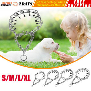 Effective Pinch Dog Training Collar with Comfort Rubber Tips Safe Adjustable Detachable Stainless Steel Pet Prong Choke Collar Dog-Training-Collar