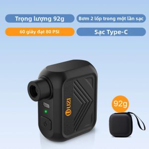 Máy Bơm Lốp Xe Đạp Điện Mini Cầm Tay Không Dây Dành Cho Xe Đạp Presta & Schrader Valve 2026 Phiên Bản Nâng Cấp