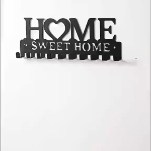 EASY SHOP Key Hook Creative Storage Rack Love Home Coat Hat Hanger Wall Hanging Metal Hook