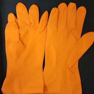 Sarung Tangan Karet Latex Orange - Latek Household Gloves
