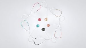 หูฟังทางการแพทย์ Stethoscope ยี่ห้อ MDF747XP Acoustica - MOD (สีฟ้าน้ําทะเล - ขาว Color Aqua - White) MDF747XP#AQ29