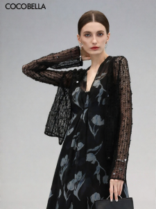 COCO BELLA | Chic Commuter Knit Top with Embellished Cutouts