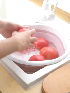 พลาสติกพับอ่างล้างหน้าแบบพกพาอ่างล้างหน้าพับซักรีดอ่างผู้ใหญ่เด็กอาบน้ําอ่างล้างหน้าห้องน้ําอุปกรณ์ครัวอ่างล้างหน้า