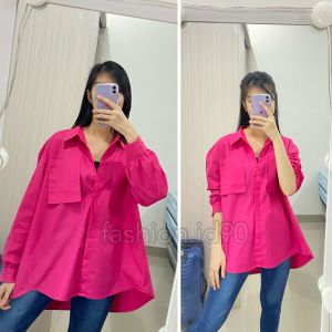 KEMEJA WANITA OVERSIZE LENGAN PANJANG