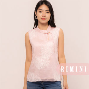 RIMINI - Atasan Wanita Embroidery Tassel Button Tanpa Lengan Size XS-XL- Yeruo Top CC32023