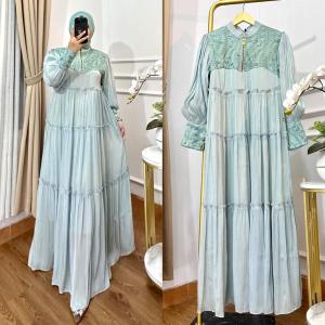 GAMIS SHIMMER MIX PAYET BORDIR FREE KERUDUNG-GAMIS MEWAH TERBARU 2024 COCOK UNTUK LEBARAN TAHUN INI-GAMIS POLOS CANTIK TERLARIS