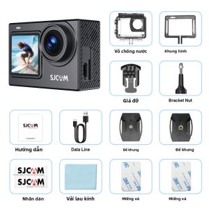 Camera Hành Động SJCAM SJ6 Pro 4K 60FPS Màn Hình Kép Cảm Ứng Chống Nước Tích Hợp WiFi Tầm Nhìn Ban Đêm Ổn Định Hình Ảnh 6 Trục