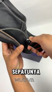 Sepatu Boots Pria Kulit Casual Boot Touring Single Zipper MT002
