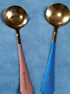 Doraemon Spoon 哆啦A梦勺子 Sudu Doraemon Comel Stainless Steel Cute Cartoon Spoon Cutlery Home Dinnerware