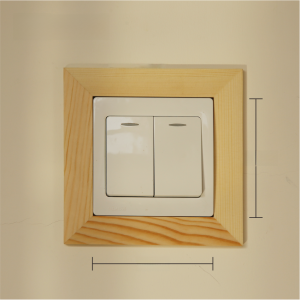 New Chinese Style Wall Decorative Frame Solid Wood Switch Protection Cover Black Walnut Power Socket Cover Luxury Style Home Decor