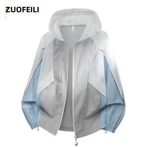 ZUOFEILI | Cool Feeling Sun Protection Jacket Hooded Lightweight Men