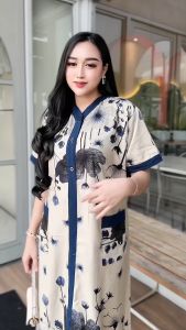 DASTER PIYAMA PERI MODEL TERBARU KANCING BUSUI KANTONG DEPAN