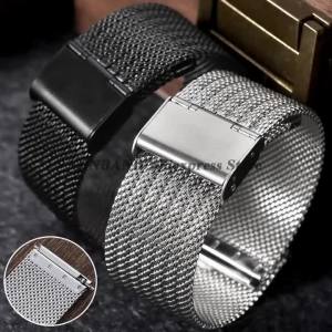 18mm 20mm 22mm Stainless Steel Business Watch Band Quick Release Milanese Watch Strap Bracelet for Men Women Wristband Watchband
