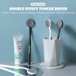 🔥SG READY STOCK🔥 Japan Silicone Tongue Scraper Tongue Cleaner Oral Care Tool Brush