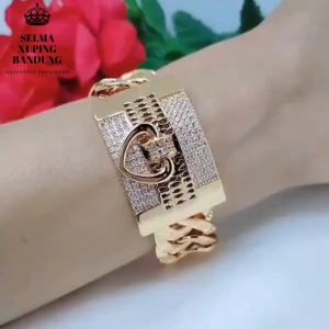 Gelang rantai Aksesoris Fashion Wanita Cocok Untuk Sehari Gelang Rantai Plat Titanium Tembaga Xuping Perhiasan Aksesoris Lapis Emas Tidak Mudah Luntur G22-5B