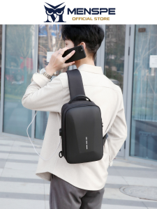 MENSPE Oxford Men Chest Bag Fashion Pouch Bag Travel Shoulder Bag Casual Chest Bag Fashion Shoulder Bag Waterproof Casual Sport Street Bag for College Student