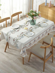 Tablecloth Waterproof Heat Proof and Oil-Proof Disposable Ins Internet Celebrity Scandinavian Rectangular Tablecloth Fabric Craft Coffee Table Cloth PVC Table Mat