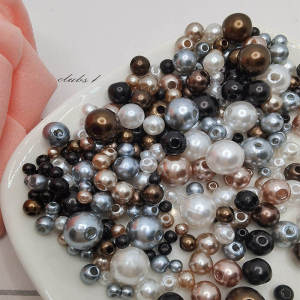 High-Light Imitation Pearl Small Beads DIY Materials Handmade Bracelet Accessories with Hole Decorative Beads for Jewelry Making